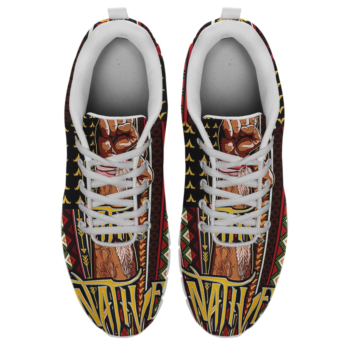 Native American Flag Running Jogging Shoes Women's Men's Lightweight Sneakers