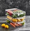 Deconox 1 Fragile Clearance Acrylic Lid Refrigerator Organizer | Refrigerator Organizer | Vegetable Fruit Storage Container Organizer 20cm x 32.5cm x7.5cm Large Size