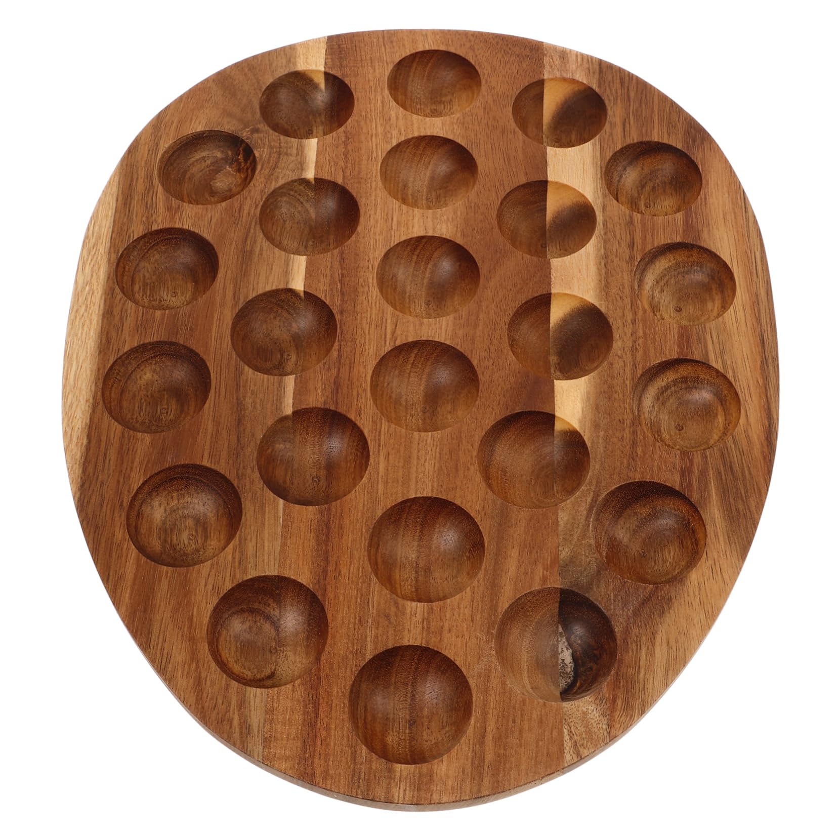 Alipis Bandeja de Madera para Huevos 24 Espacios Acacia Organizador para Refrigerador Almacenamiento Cocina Minimalista Placa para Huevos Gallina