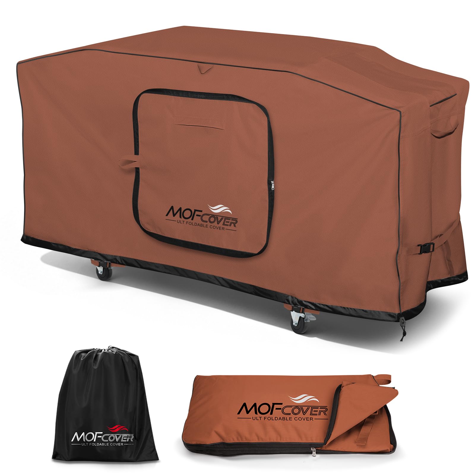 Upgraded Foldable Griddle Cover for Blackstone 36 inch Griddle, 600D Heavy Duty Flat Top Gas Grill Cover for Blackstone 4 Burner Grill, Caramel