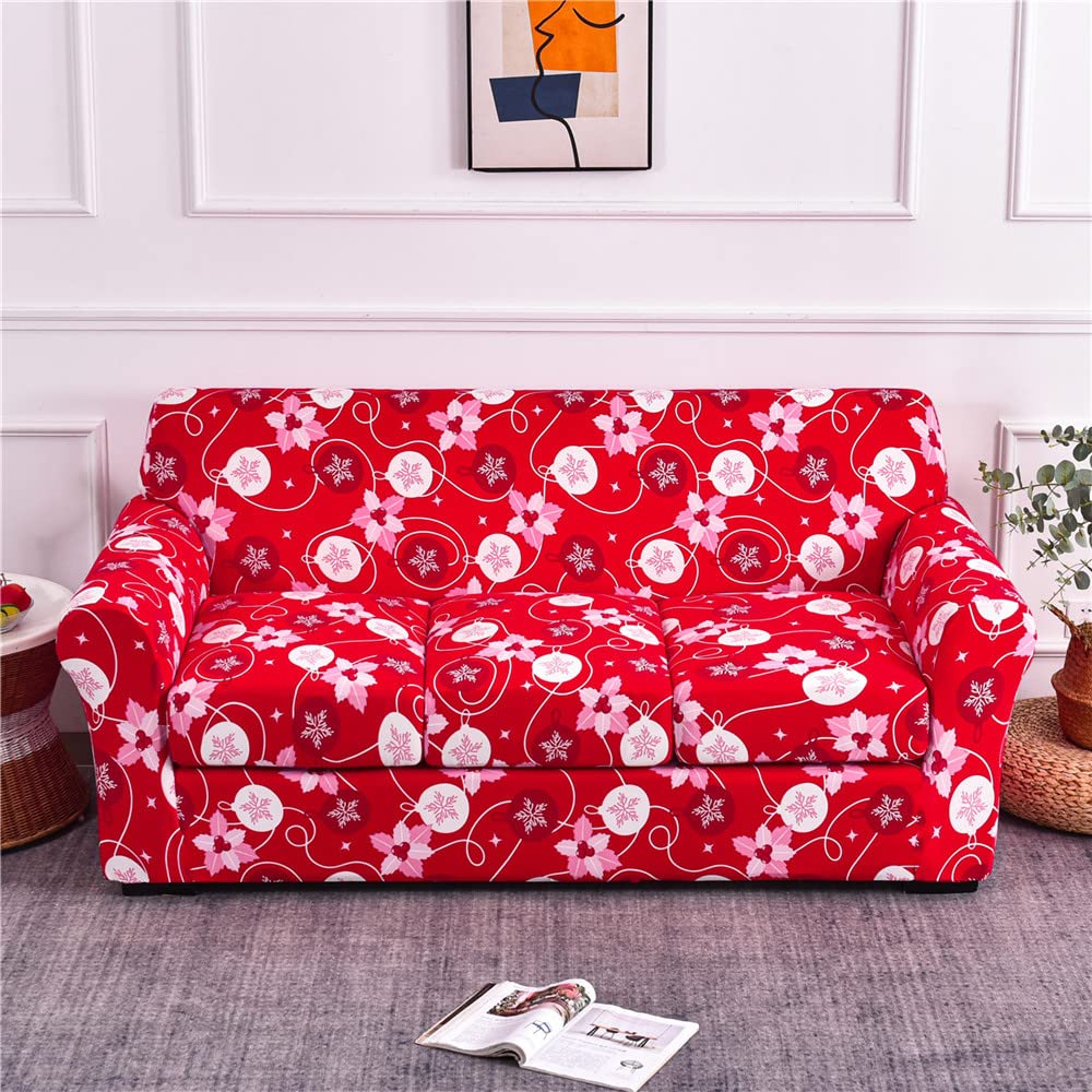Housse de canapé élégante et extensible pour fauteuil à motifs floraux