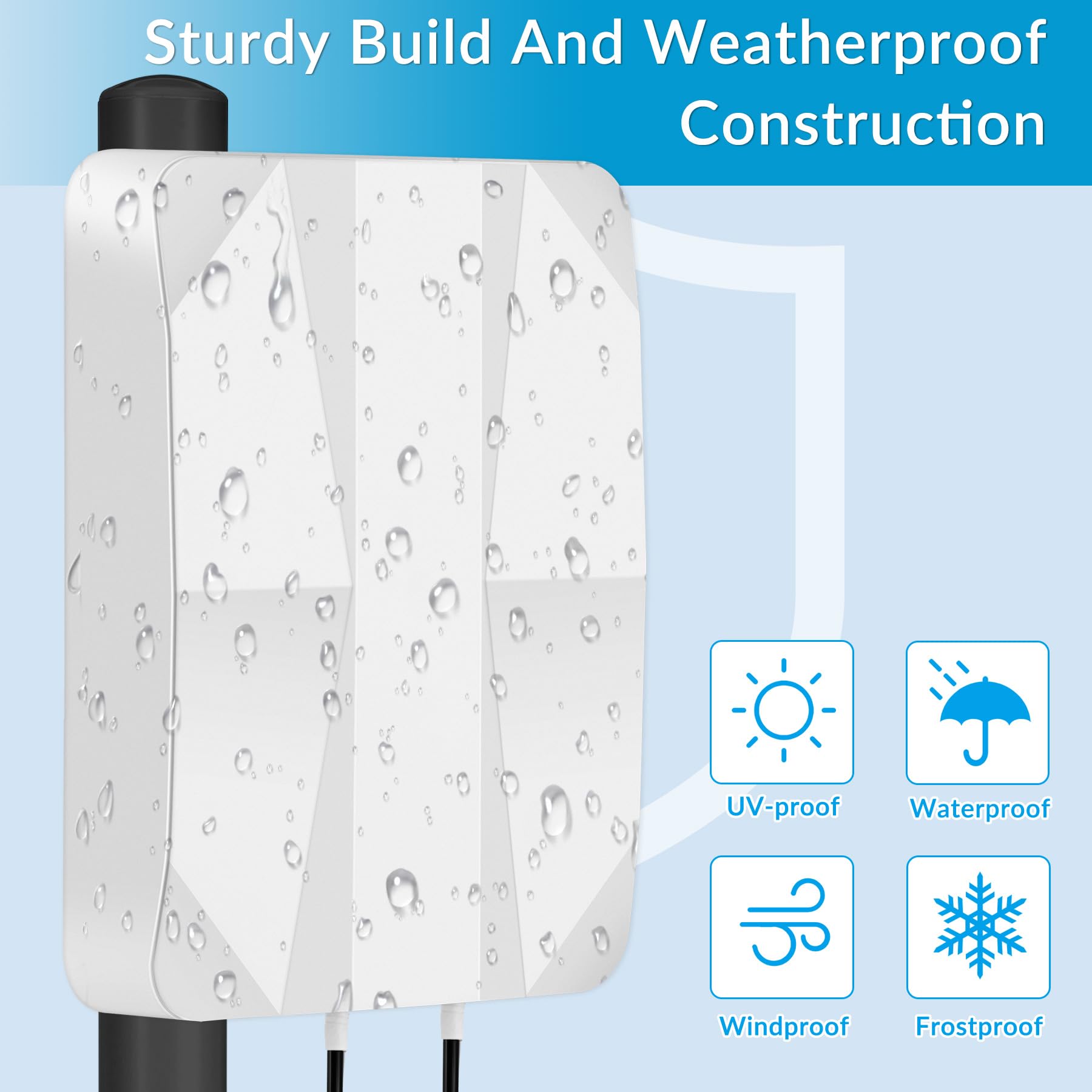 4G LTE 5G Panel Antenne Outdoor Mimo Directional 700-2700 | 3300-3800 MHz Bis zu 12dBi Antenne mit 10 Meter Kabel TS9 SMA Stecker Kompatibel mit 5G 3G 4G LTE Router Modem
