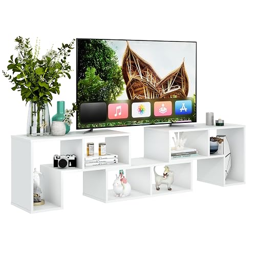 Tangkula 3 Pieces Console TV Stand, Free-Combination Entertainment Center for