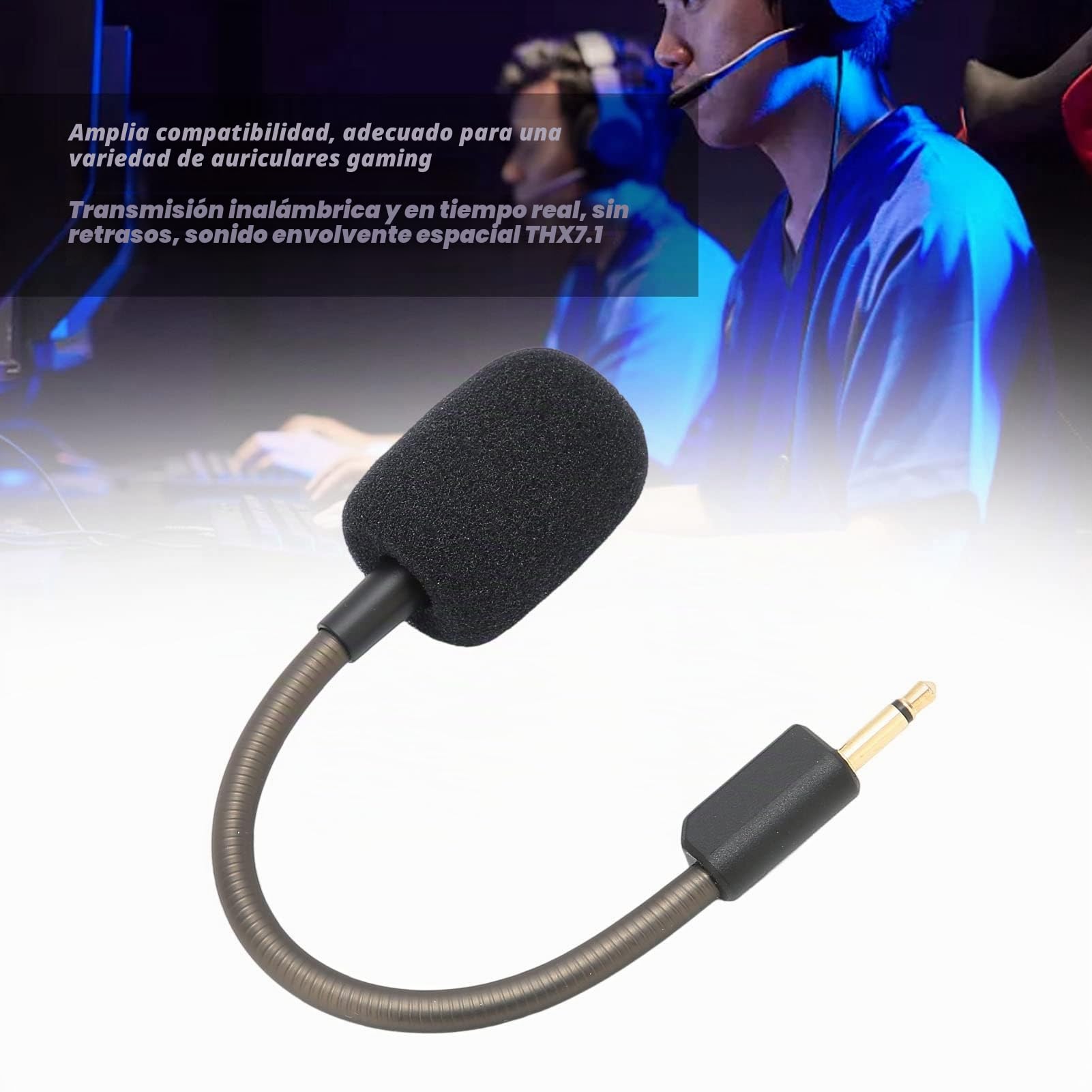 Razer + Blackshark + V2 + Mic Game Mic Razer Oxygen Free Copper + PVC Micrófono de Repuesto para Blackshark V2 Auriculares para Juegos Desmontables 3.5Mm Jack Boom con Cancelación