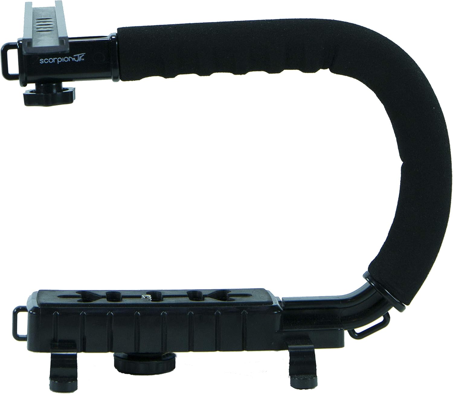 One-Day Sale: Up to 50% Off Cam Caddie Scorpion Jr Camera Stabilizer + 10 Inch Accessory Wing Mount - Professional Handheld U/C-Shaped Grip with Integrated Accessory Shoe Mount for Microphone or LED Video Light - Black