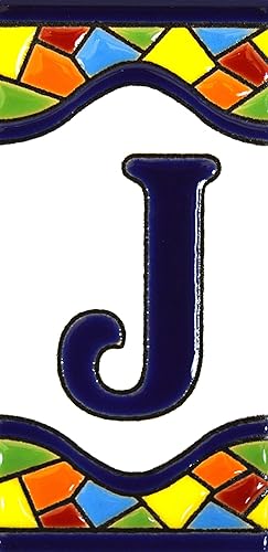 Letras de casa 4 pulgadas. Azulejos de letras de casa pintados a mano para letreros, direcciones y nombres. Números de dirección para casas. Números