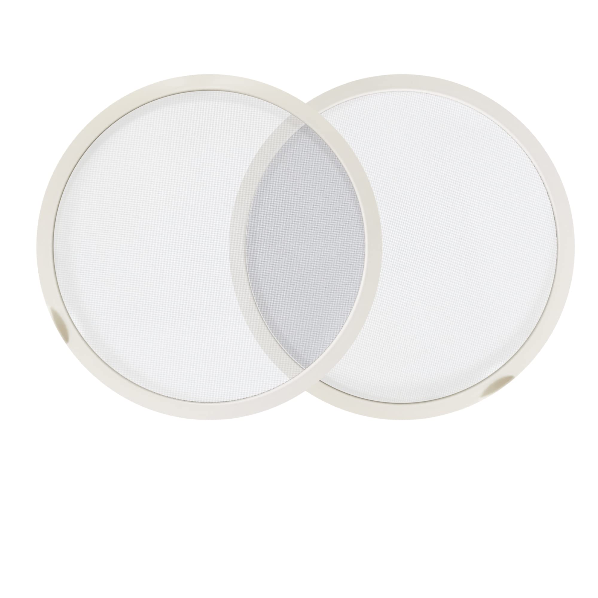 2pcs RV Vent Screen Roof Fan Frame Parts replacement Compatible with FAN-TASTIC RV Vent Fan