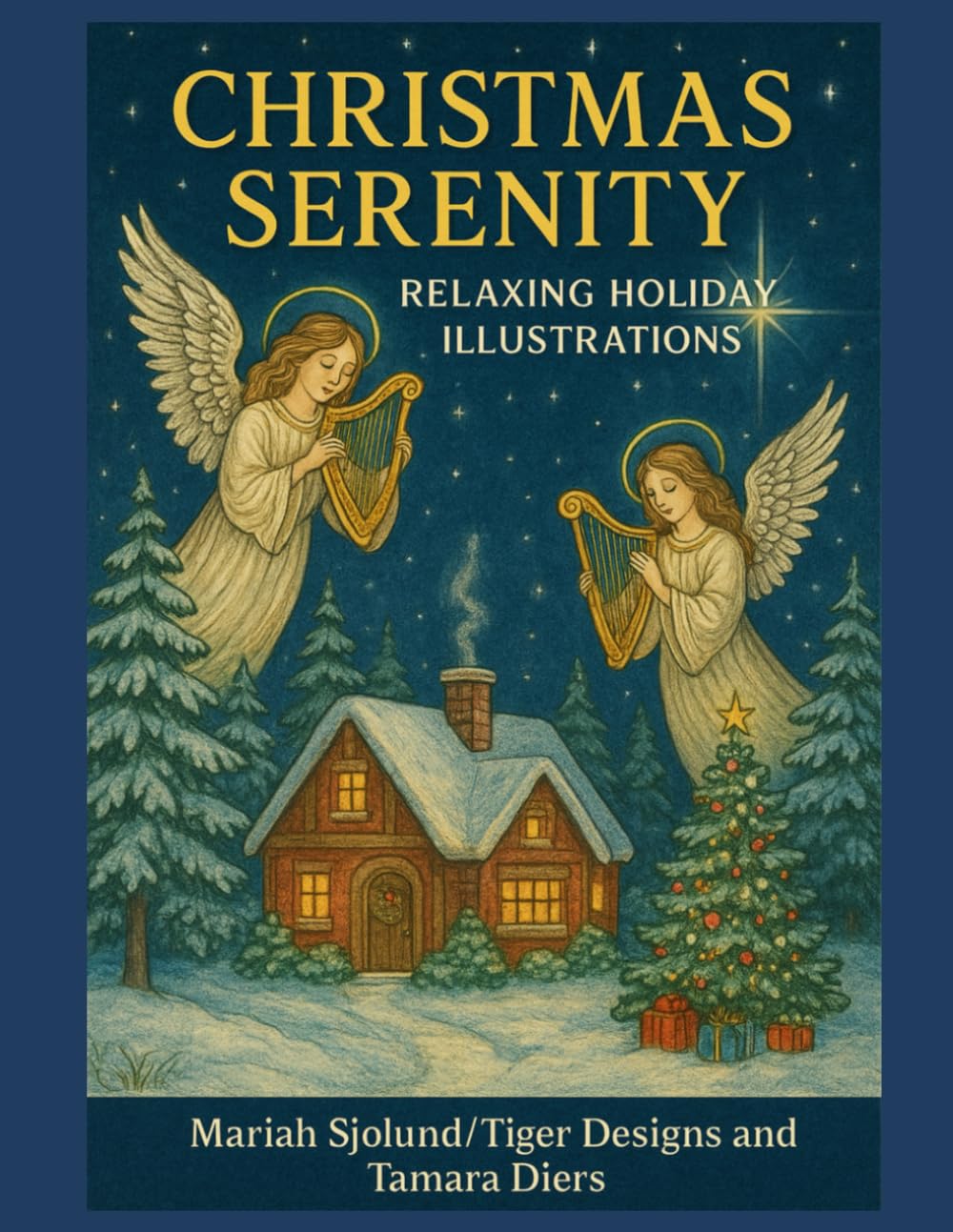 Christmas Serenity: Relaxing Holiday Illustrations for Adults