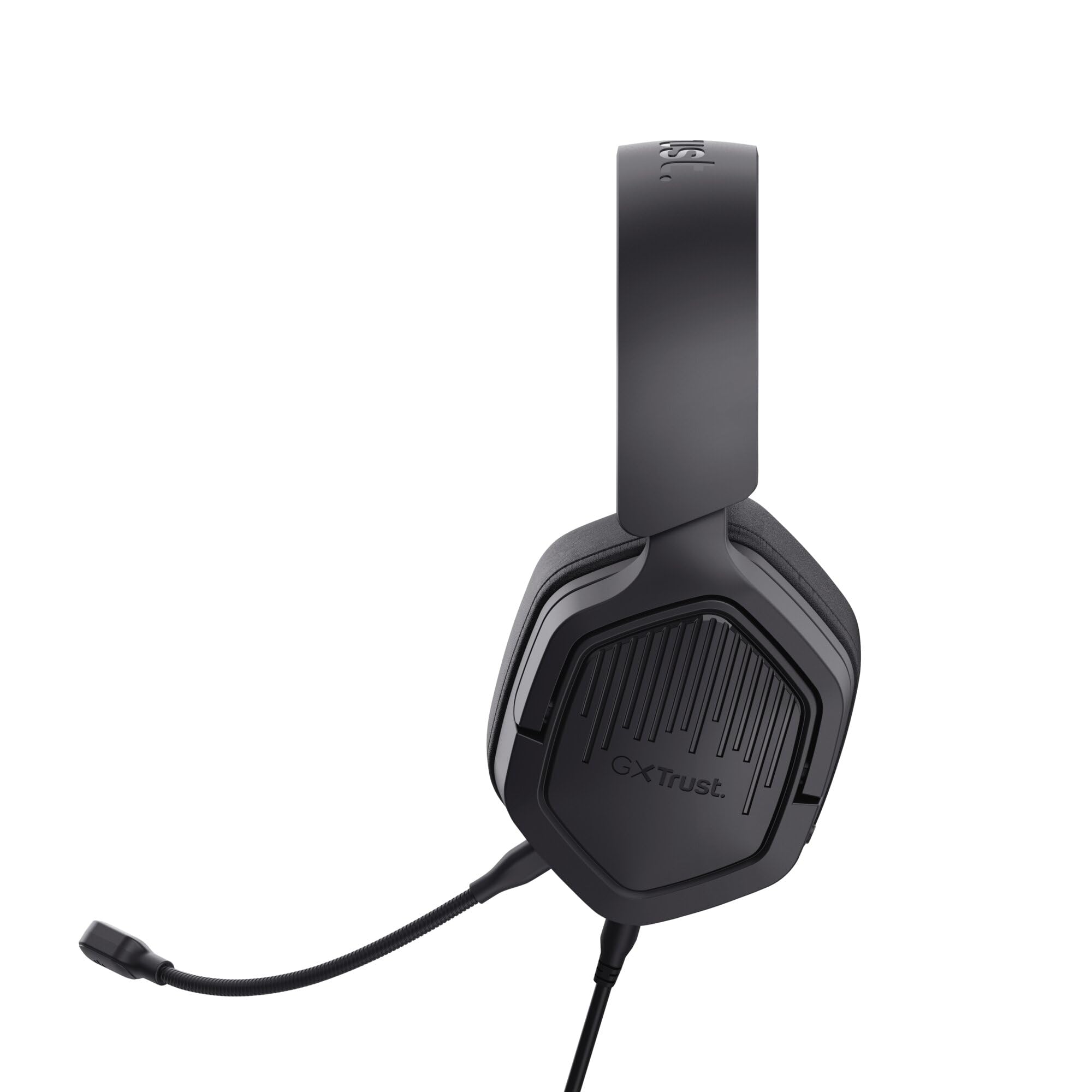 GXTrust Ravox słuchawki gamingowe PS5 PS4 Switch PC Smartfon 3.5mm, czarne | przetworniki 50mm, odpinany mikrofon, headset dla gracza, przewodowy zestaw słuchawkowy wokółuszny, biały