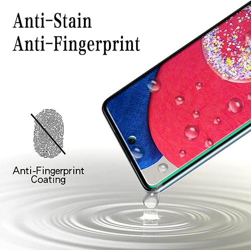 Miniatura 4 de MAYtobe Paquete de 2 Protector de pantalla de vidrio templado diseñado para Samsung Galaxy A52 5G4G, sin burbujas, fácil de instalar