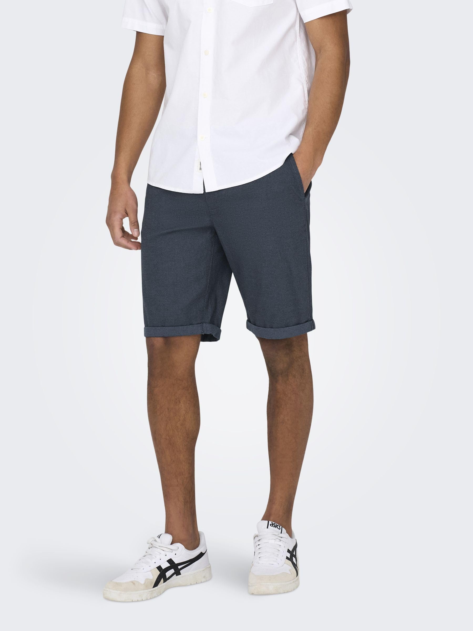 Only & Sons Herren Chinoshorts Onspeter Dobby 0058 Shorts Noos