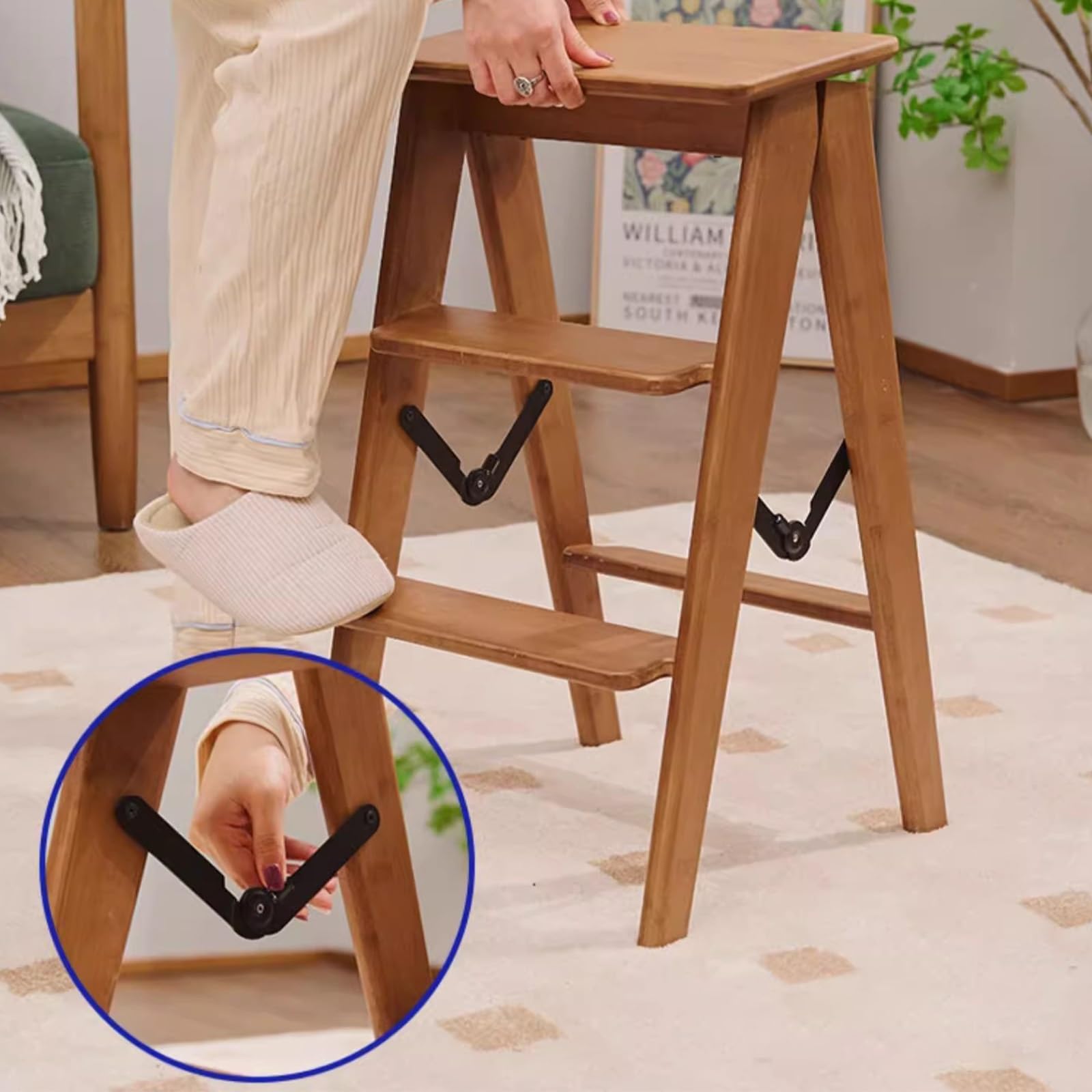Amazon｜折りたたみ式踏み台家庭用三段はしごハイベンチ小型登山はしご