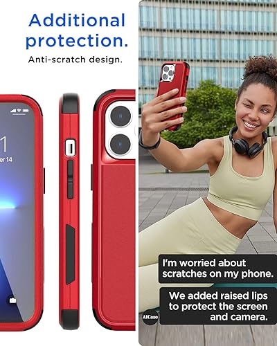 Miniatura 6 de AICase Funda resistente para iPhone 13 Pro Max12 Pro Max, resistente de 3 capas de protección de grado militar, a prueba de golpes y caídas para