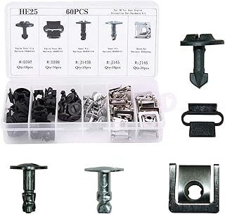 60Pcs Engine Undertray Cover Clips Bottom Metal Screw Bolt Kit for Audi VW