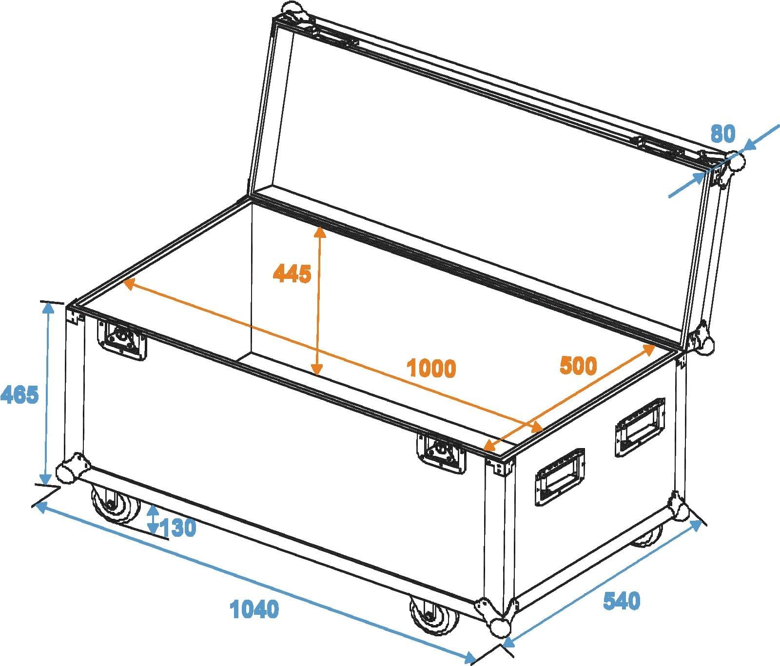 Roadinger 30127025 Valigetta Universale Professionale con Ruote, 100 x 50 x 50 cm