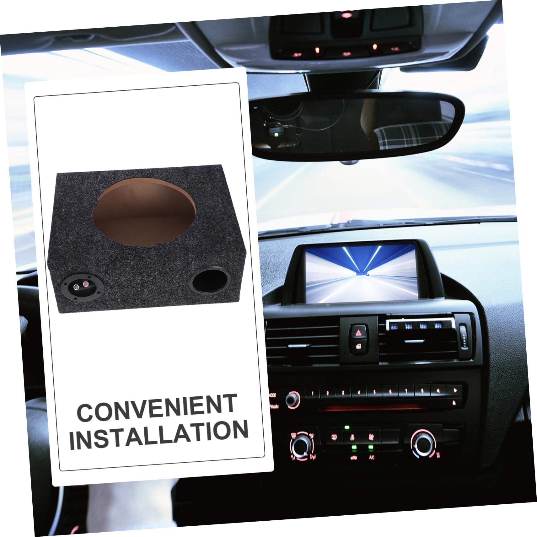 Cabilock Gehäuse Für Subwoofer Auto-subwoofer-Box Aus Holz Abs Und Zinklegierung Für LKW Und Fahrzeug Mit Abdeckung Für Soundsystem