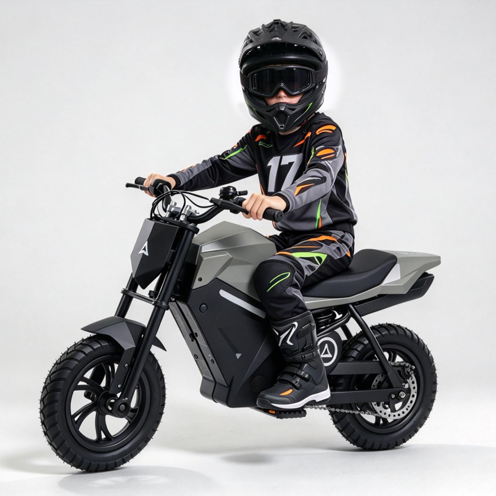 Elektro Motorrad für Kinder ab 105+ cm mit Abnehmbare Stützräder