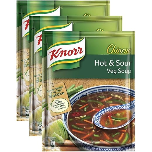 Big Bazaar Combo - Knorr Hot and Sour Veg Soup, 43g (Buy 2 Get 1, 3 Pieces) Promo Pack