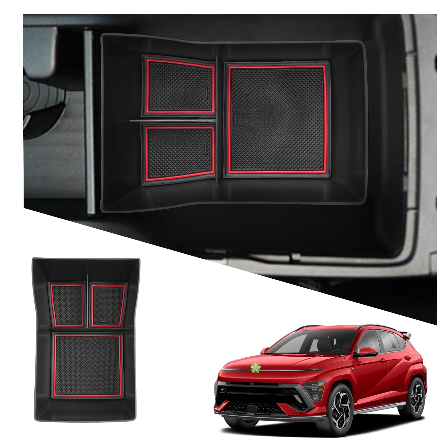 Boîte De Rangement Organiseur Console Centrale Pour Accoudoir VW Tiguan 1 Type 5N 2007-2015 - Installation Facile Sans Modification
