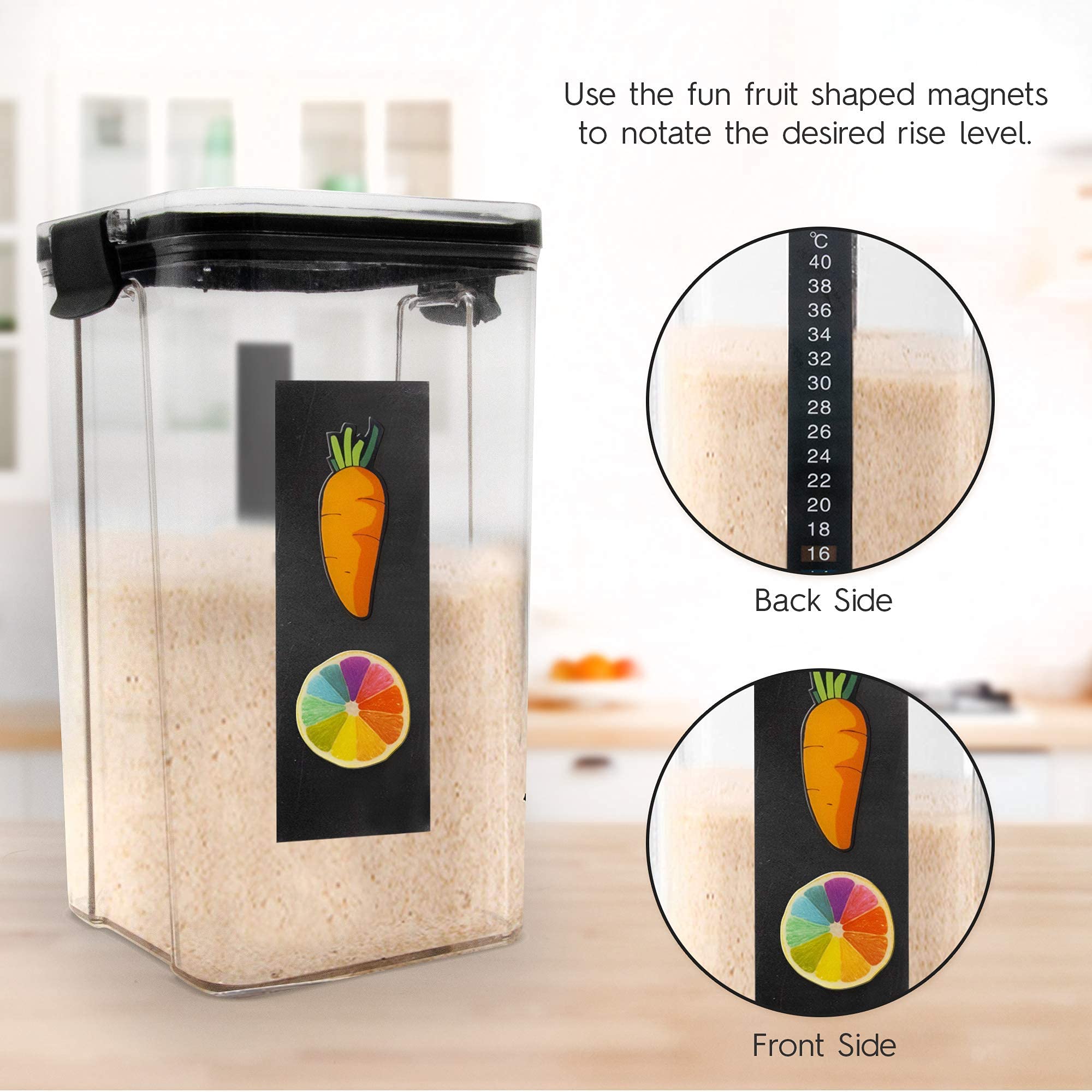 Sourdough Starter Jar Kit (68 oz Total) Reusable Sour Dough Starter