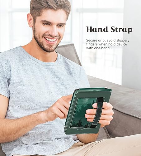 Miniatura 7 de MoKo - Funda para Kindle Paperwhite de 7"6.8" (1112 generación) y Kindle Colorsoft Signature Edition, funda delgada de poliuretano con encendido y