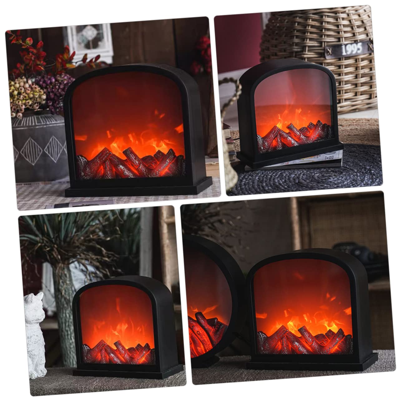 JECOMPRIS 1 Set Fireplace LED Lamp with Realistic Flame Effect Cozy Decorative Light for Bedrooms Living Room and Holiday Decor Accent
