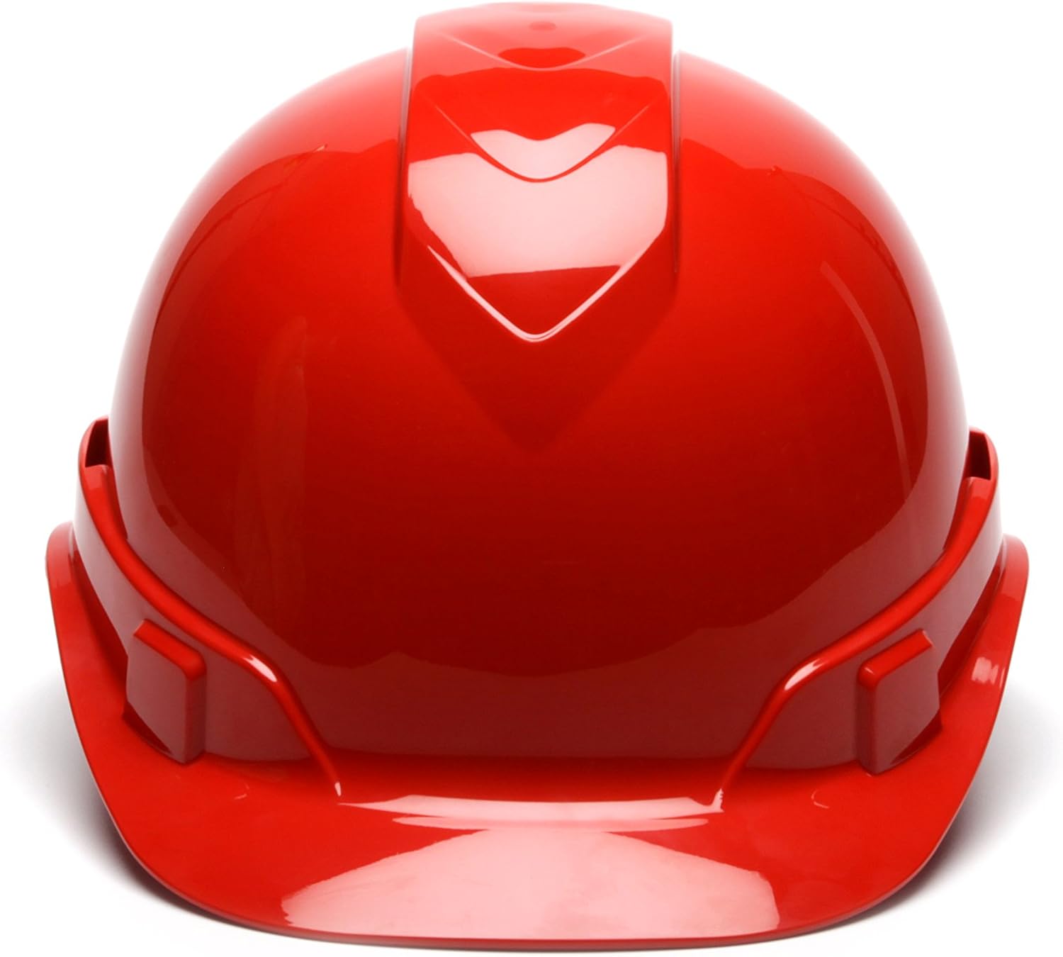 Pyramex Ridgeline Cap Style Hard Hat 4 Point Ratchet Vented Red