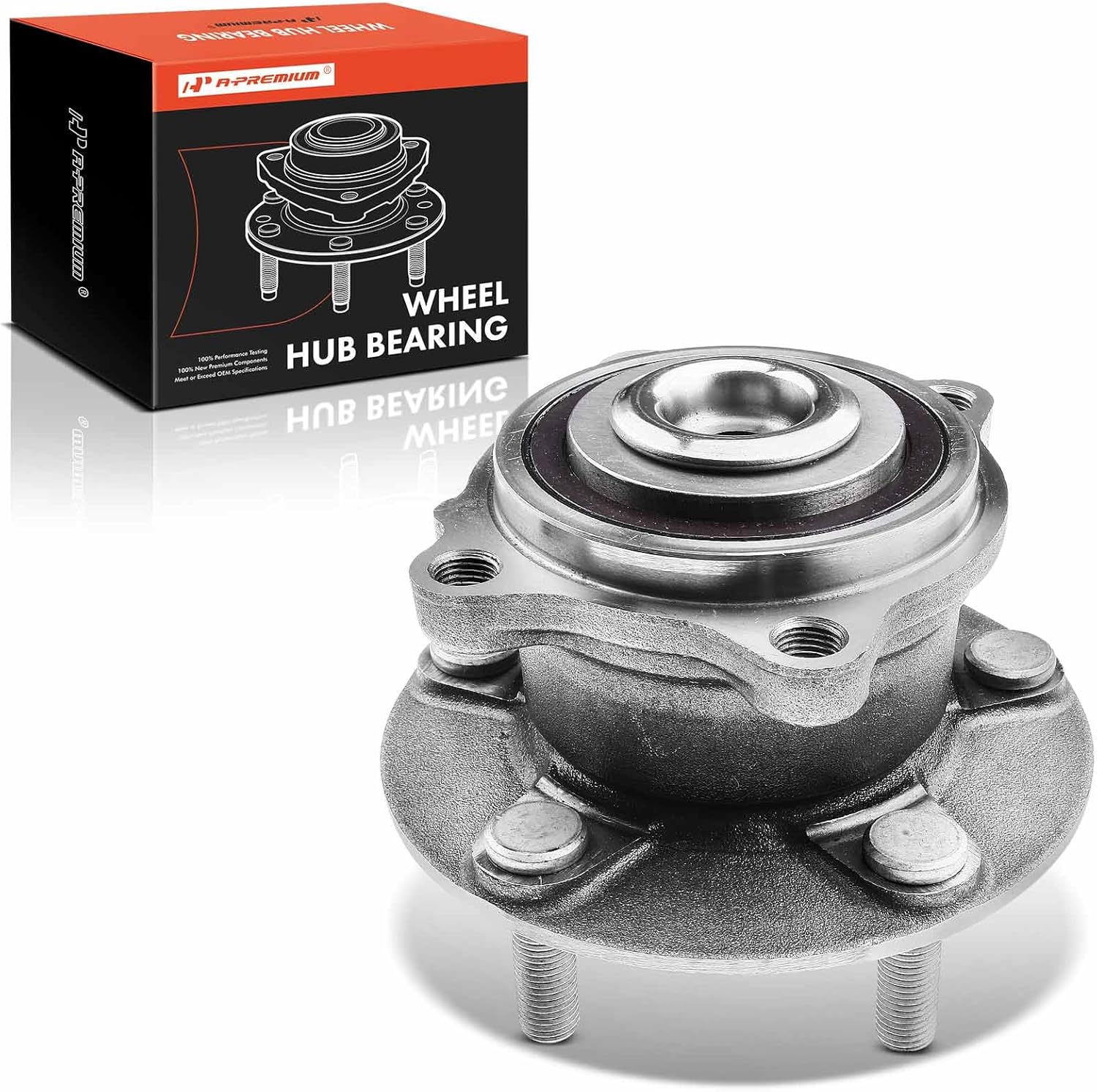 A-Premium Rear Wheel Bearing and Hub Assembly with 5-Lug Compatible with Mitsubishi Outlander 2007 2008 2009 2010 2011 2012, FWD Only