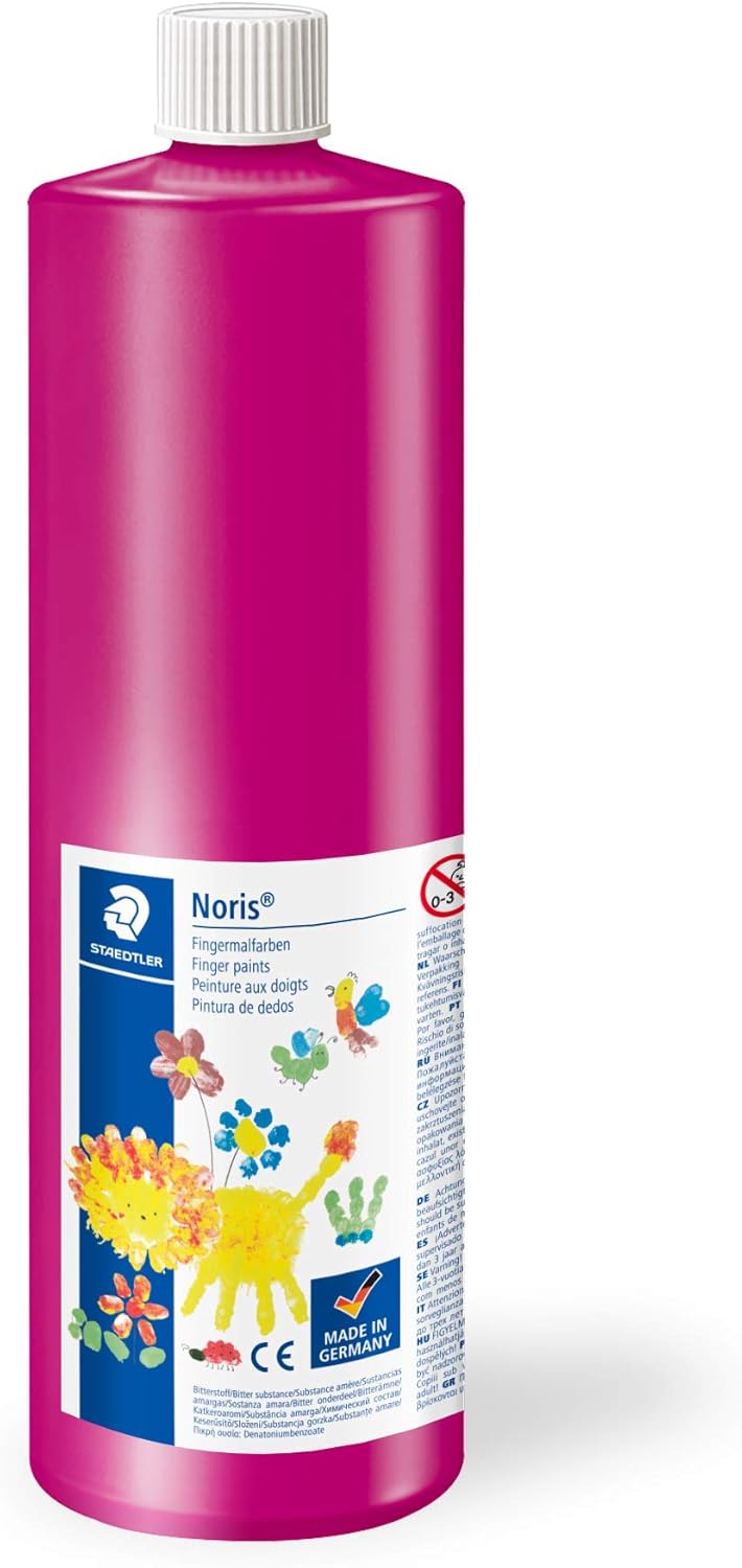 STAEDTLER Noris Club 8811-61 Mali Finger Paint, Water-Based, 750 ml, Red Purple