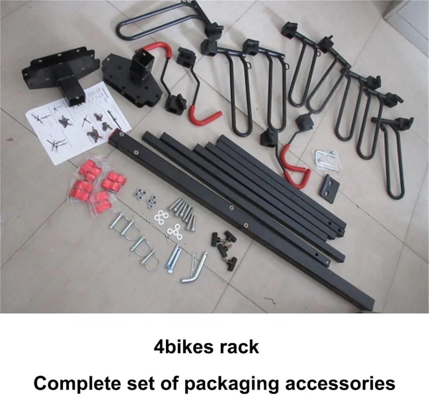 4 Bikes Hitch Mounted Platform Bike Hitch Bicycle Car Racks Universal Heavy Bike Holder