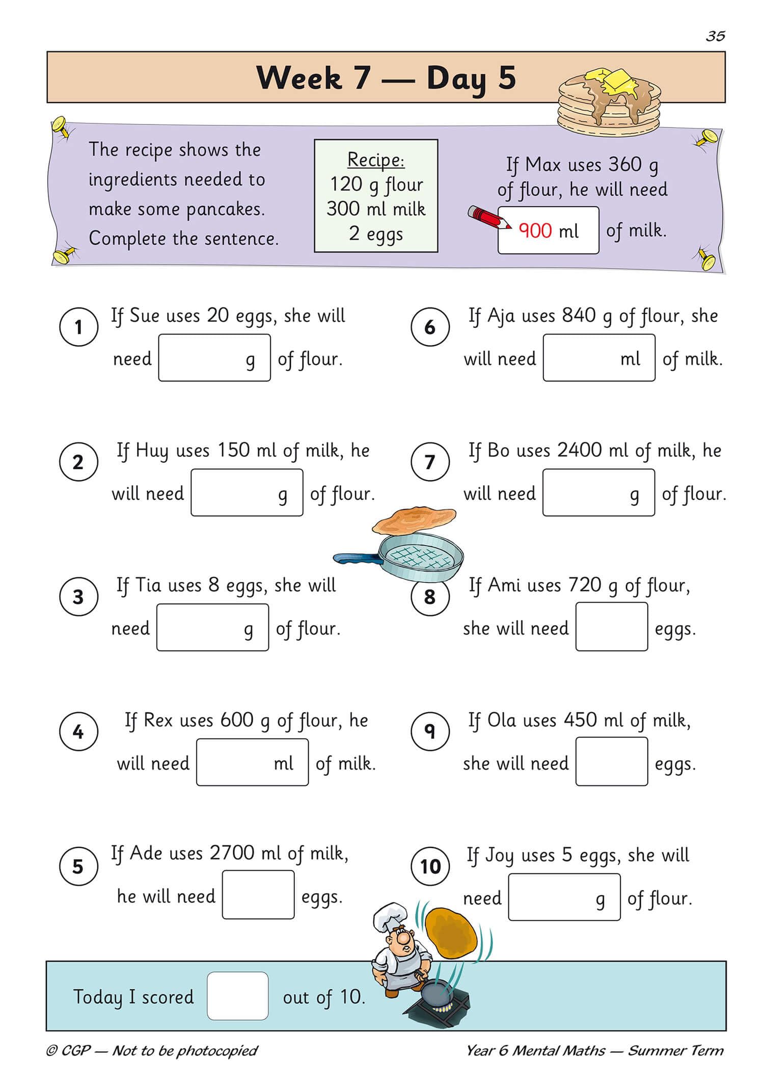 New KS2 Mental Maths Daily Practice Book: Year 6 - Summer Term (CGP KS2 Maths) - Image 9