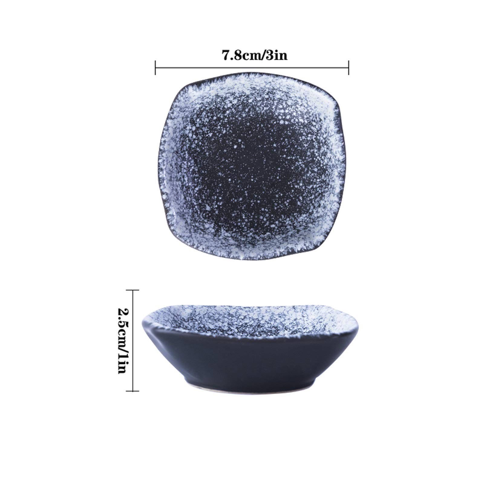 Appetizer Tray Dessert Dip Schale Japanischer Stil Porzellan Soja-Sauce-Teller - 8-Pack-Mehrzweck-Dip-Sauce-Bowls ideal für Tomatensauce, Soja, BBQ und ein anderes Party-Abendessen Dip Saucenschälche