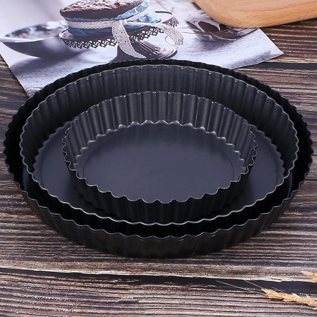 MGE, Deep Pie Dish with Loose Bottom 26cm, Non Stick Carbon Steel Tart Tin for Perfect Quiche & Pies - Image 2