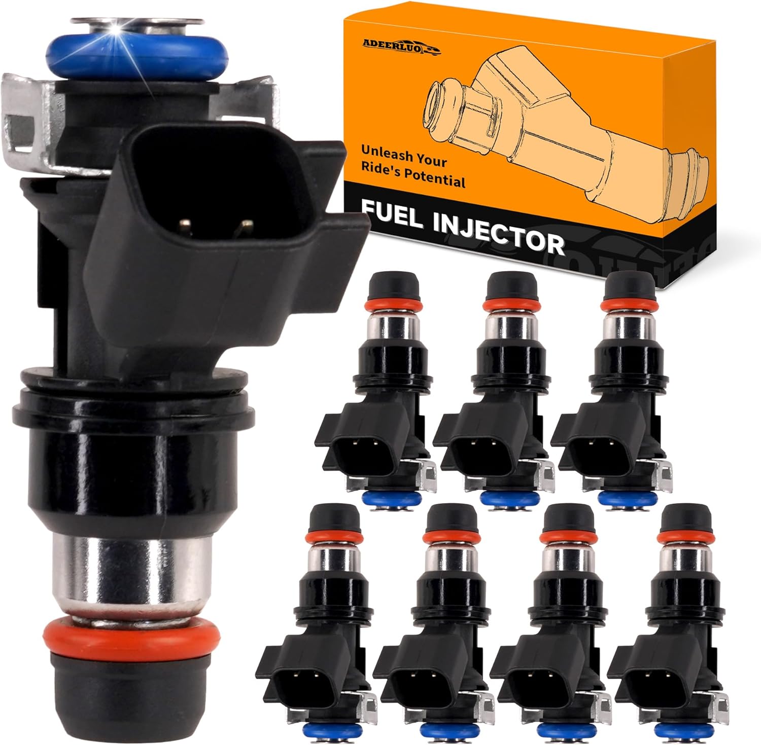 Fuel Injectors 8PCS Fit for/Chevy Silverado Express Avalanche Trailblaze for/Cadillac Escalade for/GMC Sierra Yukon for/Buick for/Isuzu for/Saab 4.8L 5.3L 6.0L 6.2L 12580681
