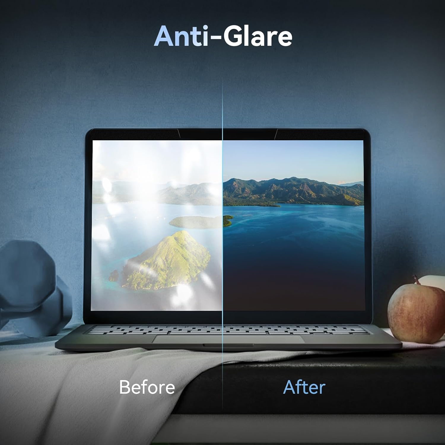 Mamol Magnetic Laptop Privacy Screen 16 inch,16:10 Aspect Removable Anti Glare Protector Blue Light Privacy Screen Filter,Filter Shield Compatible with HP/Dell/Acer/Asus/Samsung/Lenovo/Thinkpad Envy