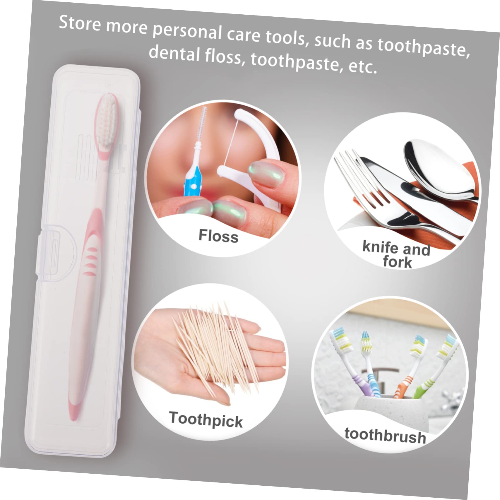 MAGICLULU 3 Set Scatola Per Spazzolini Da Denti Contenitore Per Spazzolini Da Viaggio Custodia Per Utensili Portatile Astuccio Per Spazzolino E Pettine Tazza Di Dentifricio Pp 3 Pezzi * 3