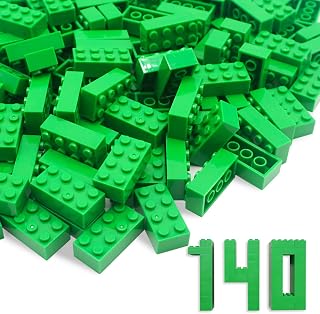 Building Bricks 2x4 Stud 140 Pcs, Classic Building Blocks, Building Bricks Only Compatible with Most Major Brands,Green deal from Amazon