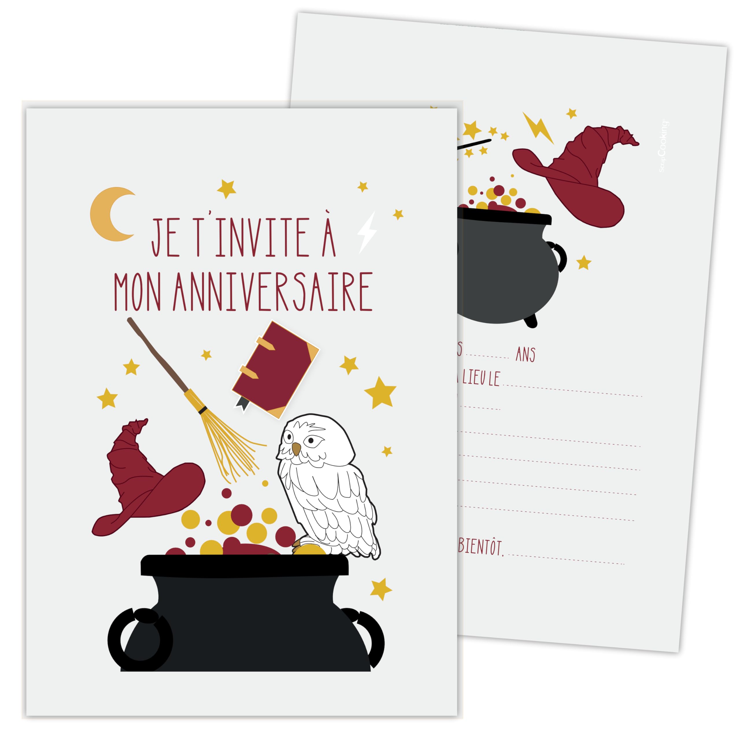 SCRAP COOKING - Invitation cards, 0262, Sorcerer