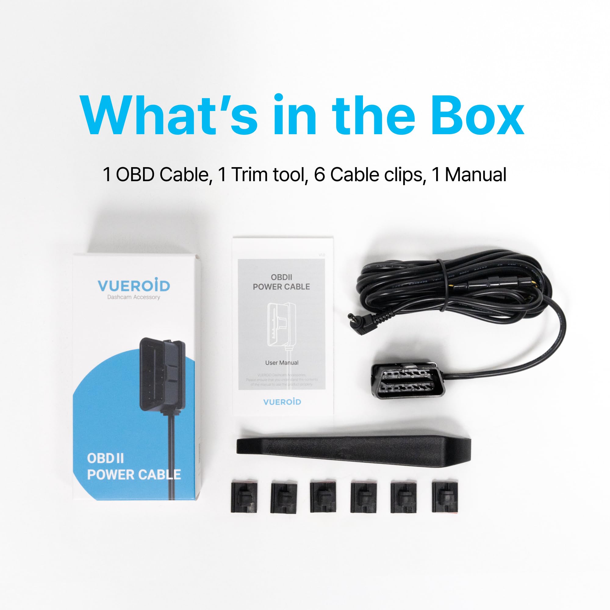 Cavo di alimentazione OBD2 per telecamera da cruscotto, OBD a USB C, adattatore OBDII cavo di ricarica hardwire 24 ore, protezione da bassa tensione, accessori per dash cam