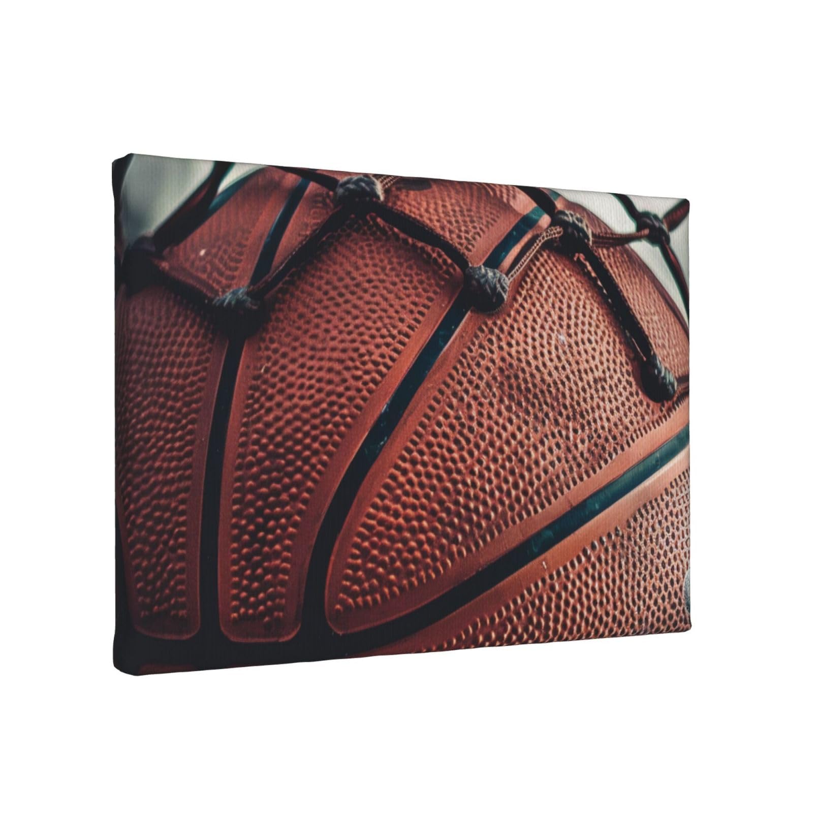 YKLJG Basketball Sport Printed Wall Art Canvas Painting 30x20 CM Wooden Framed Picture Painting Artwork Prints for Bedroom Kitchen Home Office Decor