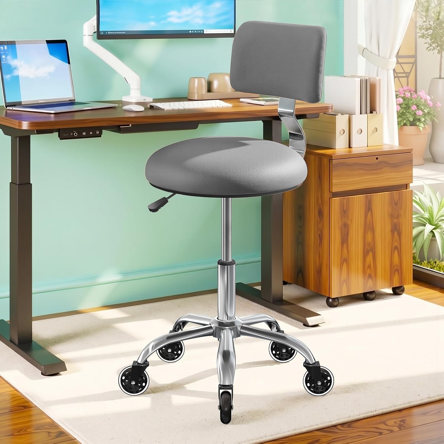 ZtohPyo Foldable Foot Rest, 6-Height Adjustable Spa Foot Stand, Non-Slip Sturdy Foot Care Stand for Easy Home Pedicures, Beauty Pedicure Stool Tool 220 pounds