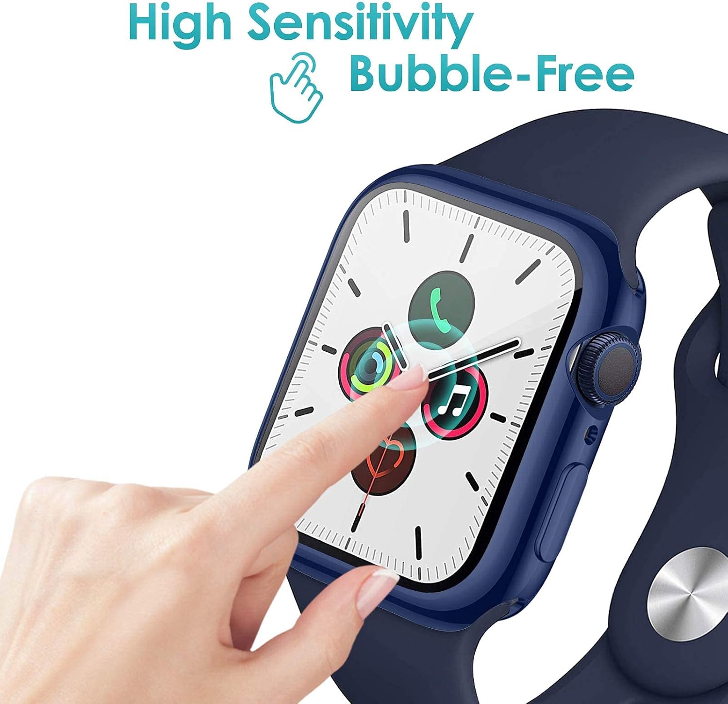 ZEBRE 3 Pack Screen Protector Compatible with Apple Watch SE/Series 6 / Series 5 / Series 4 44mm, Soft TPU Full Coverage Protective Case Cover Compatible with iWatch Series SE/6/5/4