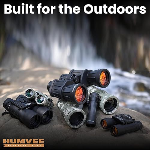 Miniatura 3 de CampCo Humvee - Telescopio de prismáticos compactos de 8 x 21 para adultos, caza, viajes, cruceros, juegos de fútbol, deportes, personal de policía