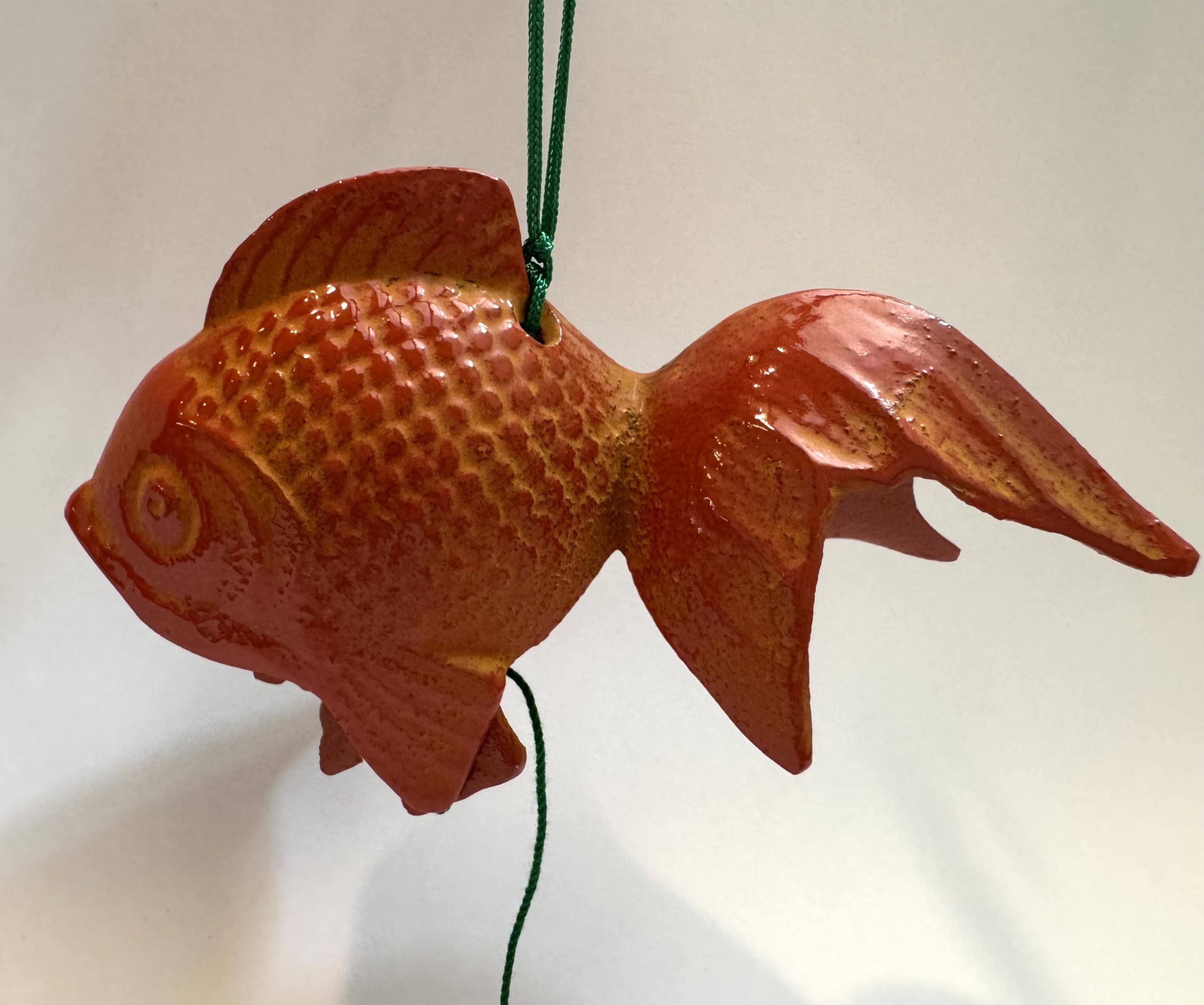 Amazon.com: 123kotobukijapanstore 1 件日本鐵橙色金魚風鈴日本製造