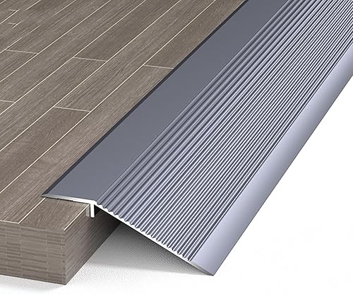 Tiras autoadhesivas para cubrir el suelo, tira de umbral de transición de piso de aluminio de madera a azulejo, tira de puerta duradera y fácil de