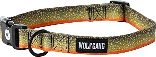 Wolfgang Venture Dog Collar Brooktrout M | Heavy Duty, Adjustable, with Quick Release Nylon Buckle for Walking & Training, Print, Medium