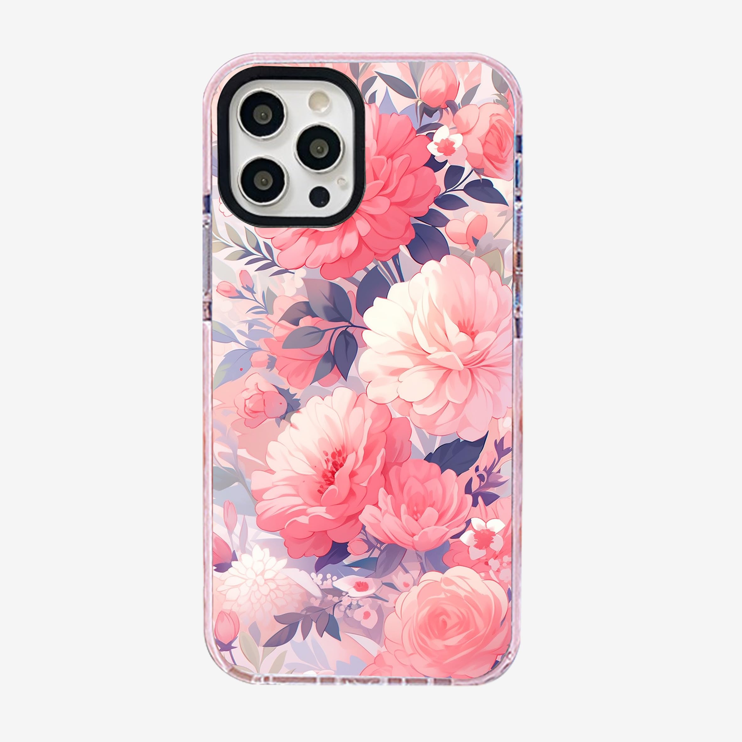 Amazon.co.jp: FADELF iPhone 13 Pro用ケース - ピンク 花柄 イラスト