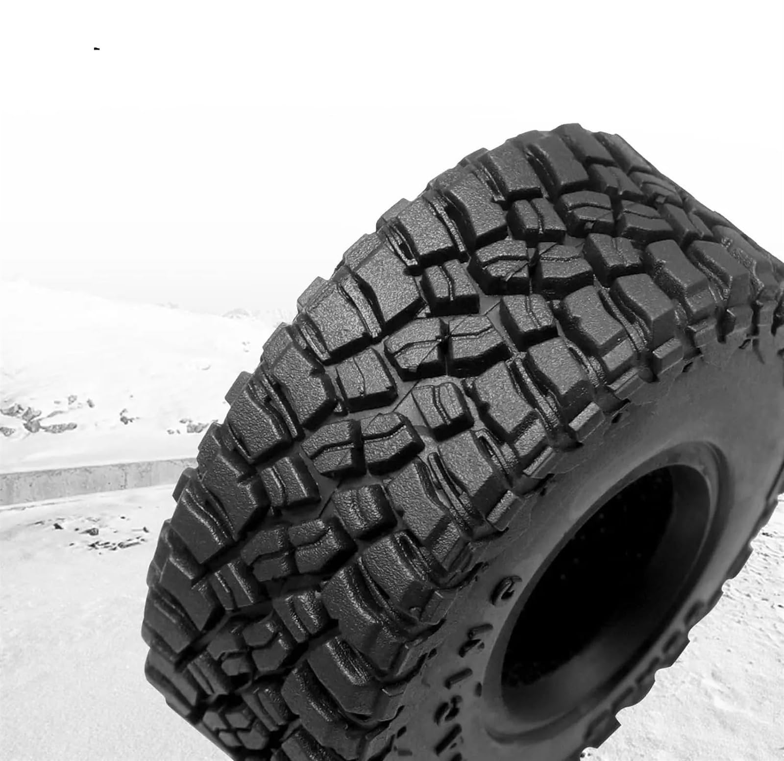Tbest 4 Pneus En Caoutchouc Pour SCX24 TRX4M FCX24 – Conception étendue, 57 Mm Avec Jantes 7 Mm – Faciles à Installer, Rouge