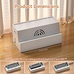 Bamboo Cable Management Box, 31X14X15.5CM, Cable Organizer Box pour bureau avec cordons de puissance et bandes de puissance, adapté pour les pièces de vie, chambres, bureaux et plus