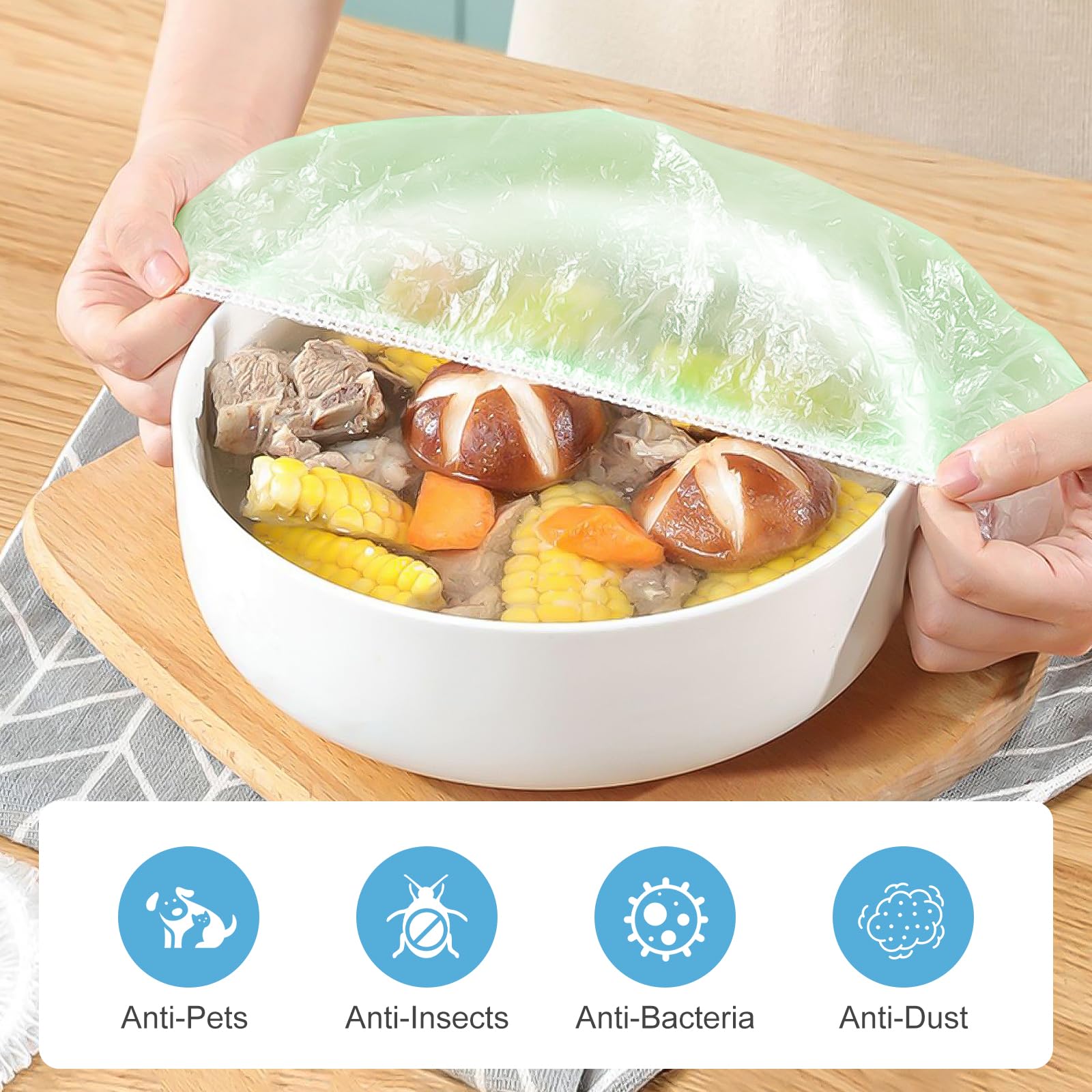 Lot De 60 Couvercles Alimentaires Élastiques - Plastique Réutilisable - Multi-Couleurs - Conservation